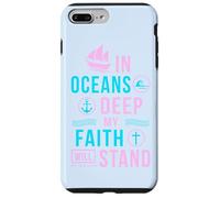 Cadeau chrétien avec verset biblique In oceans deep my soul will stand Coque pour iPhone 7 Plus/8 Plus