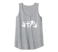 Cadeau chrétienté He Came Died Rose Will Come Again Débardeur, Femme, Gris Chiné, S