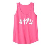 Cadeau chrétienté He Came Died Rose Will Come Again Débardeur, Femme, Rose Fluo, XL