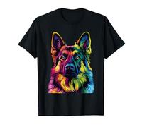 Cadeau coloré pour Les Amoureux des Chiens de Berger Allemand Pop Art T-Shirt