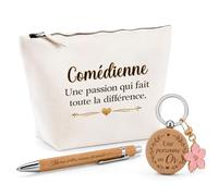 Cadeau Comédienne Une Passion | Coffret Trousse, Stylo & Porte-clés Remerciement Femme