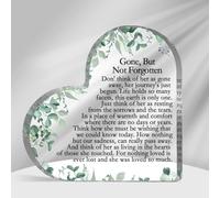 Cadeau commémoratif de condoléances pour un être cher perdu, panneau commémoratif de deuil pour père, mère, deuil, souvenir de condoléances, plaque commémorative de deuil funéraire en acrylique pour