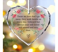 Cadeau commémoratif de Noël de 7,6 cm - Those We Love Don't Go Away - Cadeau de deuil, condoléances commémoratives pour la perte d'un être cher, décorations de sapin de Noël, dictons de condoléances