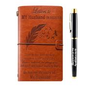 Cadeau commémoratif pour la perte d'un mari, en mémoire d'un être cher, journal en cuir rechargeable, cadeaux de deuil pour perte de mari, cadeaux de condoléances pour la perte de mari, lettres à mon