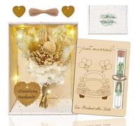 Cadeau confirmation, cadeaux mariage pour mariés, coffret cadeau réaliser souhaits Comprend fleurs séchées, des guirlandes lumineuses, tube à essai en plastique, emballage pour carte d'anniversaire