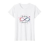 Cadeau Couple Amour …ternel Toi et Moi, C'est pour la Vie T-Shirt, Femme, Blanc, L