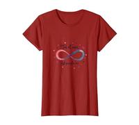 Cadeau Couple Amour …ternel Toi et Moi, C'est pour la Vie T-Shirt, Femme, Canneberge, XL