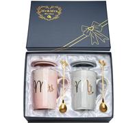 Cadeau Couple, Cadeau Noel Couple, Cadea-u Mariage 2PCS Mr Mrs Tasse Couple, Marbre Céramique Amoureux Mug Cadea-u pour Couple, Idee Cade-au Couple Original 400ml Tasse pour Monsieur Madame