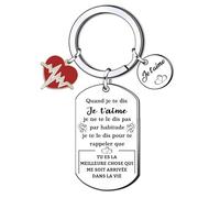 Cadeau Couple Porte-clés Couple Cadeaux pour Mari Ma Femme Cadeau de Saint Valentin,Cadeaux d'anniversaire,Porte clef Petit ami Petite amie (3)