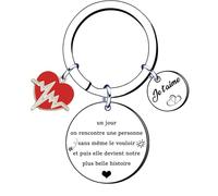 Cadeau Couple Porte-clés Couple Cadeaux pour Mari Ma Femme Cadeau de Saint Valentin,Cadeaux d'anniversaire,Porte clef Petit ami Petite amie (2)