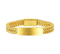 Cadeau Couple Saint Valentin Bracelet d'alerte et bracelet d'identification gravé pour grands-parents, maris, pères, identification d'urgence personnalisée en acier inoxydable ( Gold, 23x7x0. 5cm)