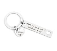 Cadeau Couple Saint Valentin - Idée Pour Homme et Femme - Porte-Clé Je T'aime - Cadeau Amoureux