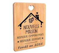 Cadeau Crémaillère - Planche à Découper en Bambou Gravée, Cadeau Nouveaux Propriétaires, Cadeaux pour Nouvelle Maison pour les Amis, Idée Cadeau Crémaillère