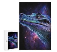 Cadeau D’Anniversaire : Galactic Crocodile Profile, 1000 PCS, Puzzle en Bois pour Adultes - pour Les Passionnés Qui Aiment Les Détails