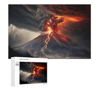 Cadeau D’Hiver - Volcano Eruption with Lava Flow, Puzzle pour Adultes, 1000 PCS, pour Un Loisir Créatif en Intérieur