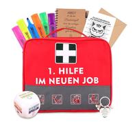 Cadeau d'adieu pour collègues, changement d'emploi, valise d'urgence amusante avec cube anti-stress, surligneur, carnet, porte-clés, carte d'adieu, meilleur collègue d'adieu, petit cadeau de