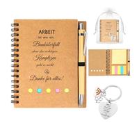 Cadeau d'adieu pour collègues, coffret cadeau de qualité supérieure, cadeaux parfaits pour les collègues d'adieu ou collègue, avec carnet de notes et porte-clés pour changer d'emploi ou d'adieu