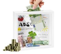 Cadeau d'adieu pour collègues, collègue d'adieu - Motif « Alles Gute für die Zukunft » - Cadeau d'adieu - Changement d'emploi - Tirelire personnalisable - Cadeau d'argent créatif