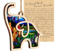 Cadeau d'amitié pour femme, décoration de festival d'éléphant d'amitié avec carte d'histoire, pour collègues, décorations de Pâques, cadeau souvenir pour anniversaire, bureau, chambre à coucher
