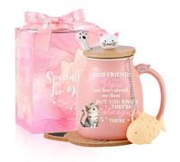 Cadeau d'amitié pour femme, tasse à café de Noël mignonne en forme de chat personnalisable, cadeau d'anniversaire pour femme, elle, fille, amoureux des chats, tasse à café kawaii unique cadeau spécial