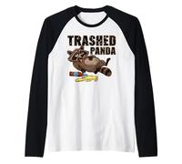 Cadeau d'amour pour Les Animaux Panda Ivre Raton Laveur Manche Raglan
