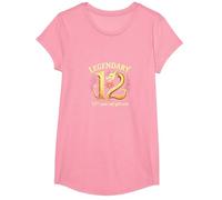 Cadeau d'anniversaire 12e Anniversaire de Douze et légendaires Dragons T-Shirt, Fille, Rose, M