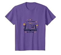 Cadeau d'anniversaire : 32 is Just a Chapter, Not The Book T-Shirt, Enfant, Violet chiné, 3 Ans