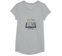 Cadeau d'anniversaire : 32 is Just a Chapter, Not The Book T-Shirt, Fille, Gris Chiné, XS