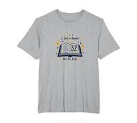 Cadeau d'anniversaire : 32 is Just a Chapter, Not The Book T-Shirt, Homme Grandes Tailles, Gris Chiné, 6X Tall