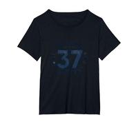 Cadeau d'anniversaire 37 Ans : « This is What 37 Looks Like » T-Shirt, Femme Grandes Tailles, Noir, 1X