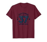 Cadeau d'anniversaire 37 Ans : « This is What 37 Looks Like » T-Shirt, Homme, Marron, XXL