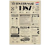 Cadeau d'anniversaire 38 ans - Cadeau d'anniversaire pour 38 femmes - Jolies cartes de vœux 38 ans anniversaire femmes et hommes - Décoration d'anniversaire 38 ans femme et homme - Carte 1987