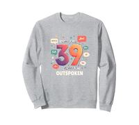 Cadeau d'anniversaire : 39 Ans de célébration Franc Sweatshirt, Unisexe pour Adultes, Gris Chiné, XL