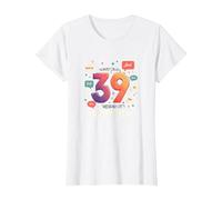 Cadeau d'anniversaire : 39 Ans de célébration Franc T-Shirt, Femme, Blanc, XS