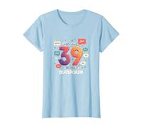 Cadeau d'anniversaire : 39 Ans de célébration Franc T-Shirt, Femme, Bleu Céleste, L