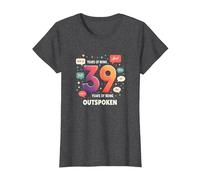 Cadeau d'anniversaire : 39 Ans de célébration Franc T-Shirt, Femme, Chiné Foncé, M