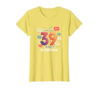 Cadeau d'anniversaire : 39 Ans de célébration Franc T-Shirt, Femme, Citron, XL