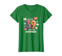 Cadeau d'anniversaire : 39 Ans de célébration Franc T-Shirt, Femme, Vert Kelly, XS