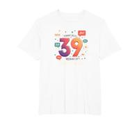 Cadeau d'anniversaire : 39 Ans de célébration Franc T-Shirt, Homme Grandes Tailles, Blanc, 6X Tall