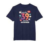 Cadeau d'anniversaire : 39 Ans de célébration Franc T-Shirt, Homme Grandes Tailles, Bleu Marine, 3X Tall