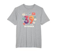 Cadeau d'anniversaire : 39 Ans de célébration Franc T-Shirt, Homme Grandes Tailles, Gris Chiné, 5X Tall