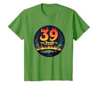 Cadeau d'anniversaire : 39 Ans et prêt à brûler Les ponts avec Citation Amusante T-Shirt, Enfant, Herbe, 4 Ans