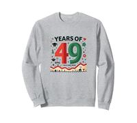 Cadeau d'anniversaire 49 Ans : épique échoue et gagne Sweatshirt, Unisexe pour Adultes, Gris Chiné, M