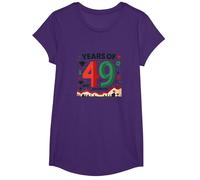 Cadeau d'anniversaire 49 Ans : épique échoue et gagne T-Shirt, Fille, Violet, XS