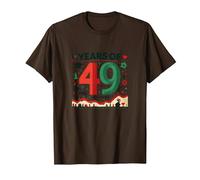 Cadeau d'anniversaire 49 Ans : épique échoue et gagne T-Shirt, Homme, Marron, M