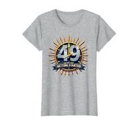 Cadeau d'anniversaire : 49 Ans et Juste Commencer - Citation Amusante d'âge T-Shirt, Femme, Gris Chiné, XL