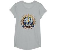 Cadeau d'anniversaire : 49 Ans et Juste Commencer - Citation Amusante d'âge T-Shirt, Fille, Gris Chiné, S