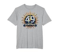 Cadeau d'anniversaire : 49 Ans et Juste Commencer - Citation Amusante d'âge T-Shirt, Homme Grandes Tailles, Gris Chiné, 2X Tall