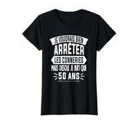 Cadeau d'anniversaire 50 Ans Humour Je Voudrais Bien 50 Ans T-Shirt Graphique avec Valeur
