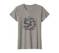 Cadeau d'anniversaire 50 Ans : « This is What 50 Looks Like » T-Shirt, Femme, Ardoise, XL